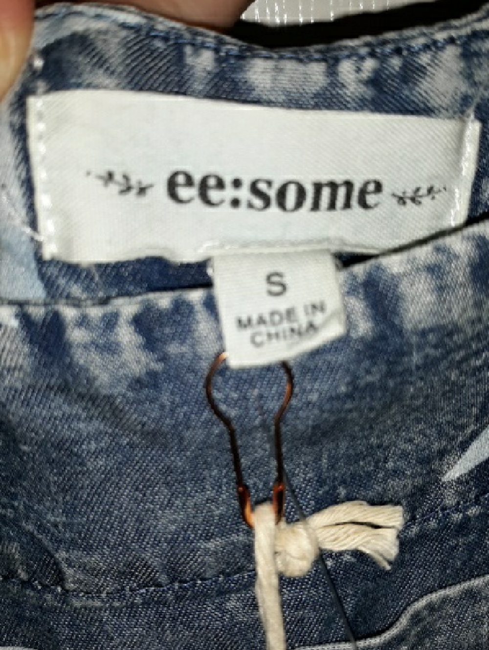 ee:some vintage lightweight  oversized mineral blue/white star pattern overall - Picture 5 of 15
